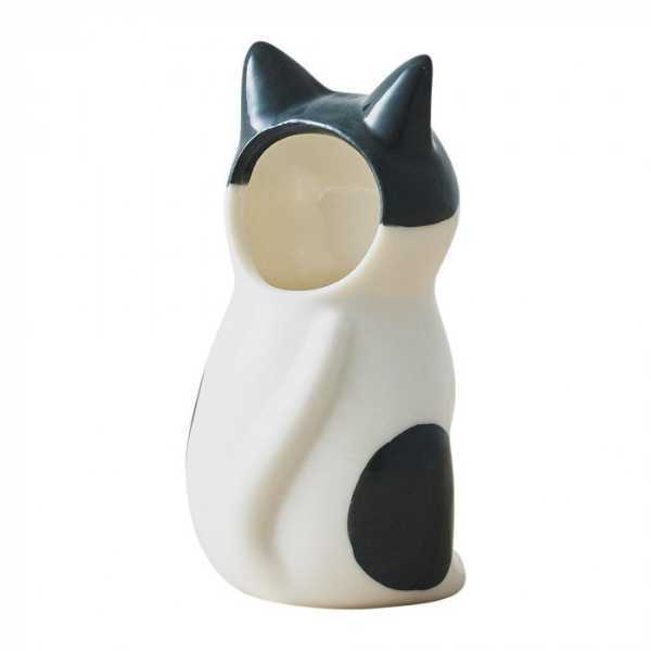 フラワースタンド ペン立て 仔猫 ハチワレ 磁器製 置物 インテリア雑貨 おしゃれ かわいい デスク周り 卓上収納 小物入れ 癒しグッズ ギフト プレゼント セトクラフト