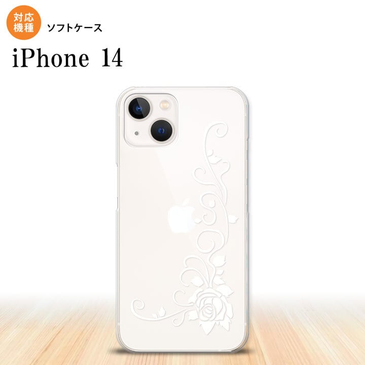 iPhone14 iPhone14 スマホケース 背面ケースソフトケース バラ B