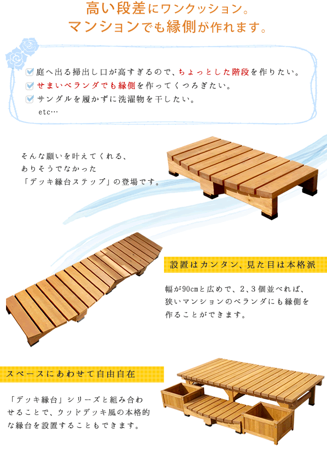 ウッドデッキ デッキ縁台ステップ ブラウンダークブラウン 送料無料 踏み台 階段 ウッドデッキ風 簡単 縁側 本格的 DIY 木製 天然木 庭 ベランダ マンション おしゃれ 小型 北欧 ガーデン 屋外 家具 ライトブラウン チェア エクステリア 2個組