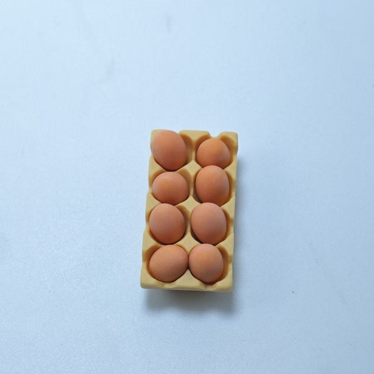 ミニチュア たまごセット 卵 エッグトレー にわとり ひよこ ミニチュア雑貨 オブジェ 食品サンプル フェイクフード ドールハウス 撮影小物 インテリア