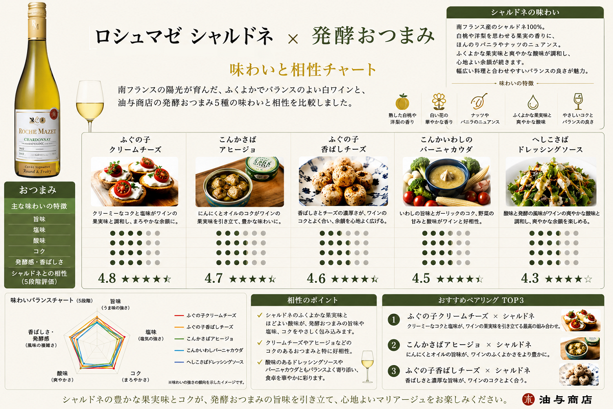 選べる【ワインとおつまみセット】おつまみ5つからお好きな1つ選べます 「ロシュ・マゼ」シャルドネ セット
