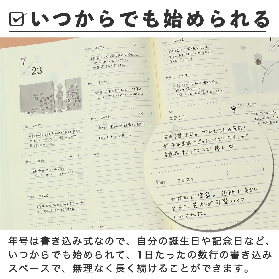 【10年日記 】星の王子さま(1401-G03-01X)
