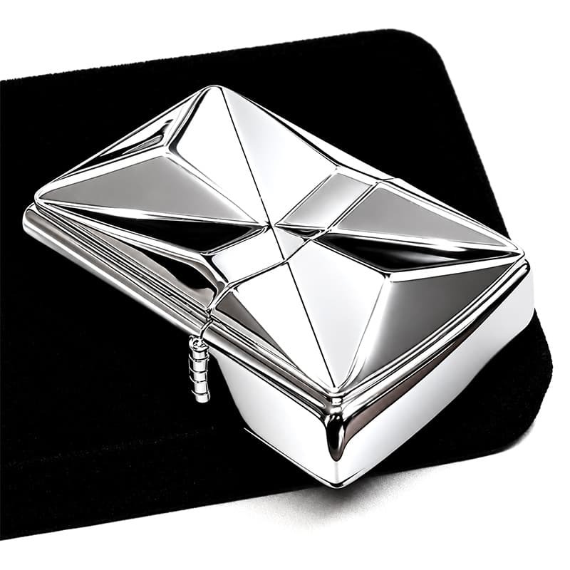 ZIPPO ライター 限定 ラグジュアリーメタル 重厚プレート ジッポ 両面加工 鏡面仕上げ シリアルNo.入り おしゃれ シルバー 彫刻 高級 かっこいい 銀 美しい メンズ レディース ギフト プレゼント