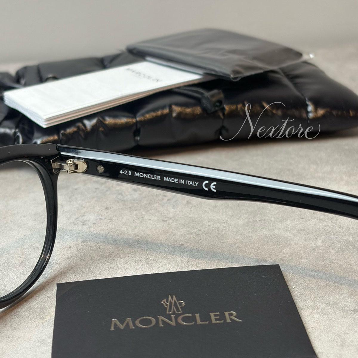 【並行輸入品】【正規品・新品】MONCLER モンクレール ML5006 001 48 イタリア製 クリア サングラス メガネ 眼鏡 メンズ レディース 伊達メガネ ビジネス
