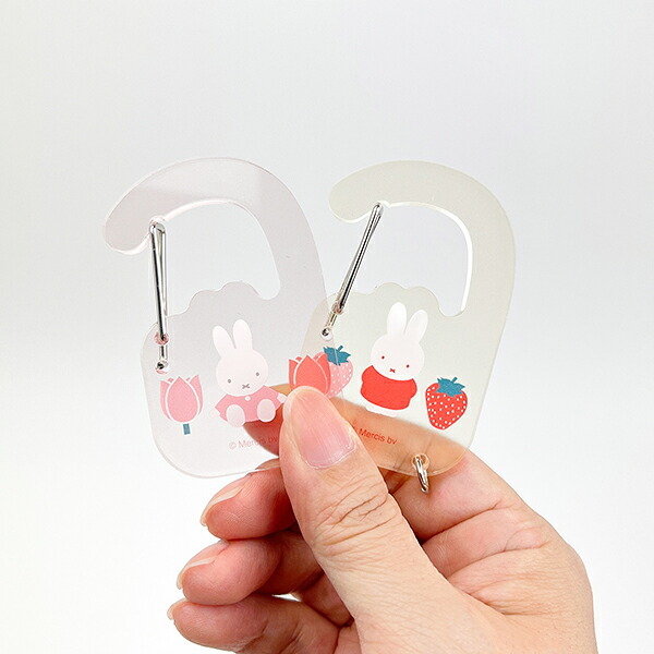 ミッフィー miffy アクリルカラビナ アイボリー キーホルダー STRAWBERRY&TULIP 日本製