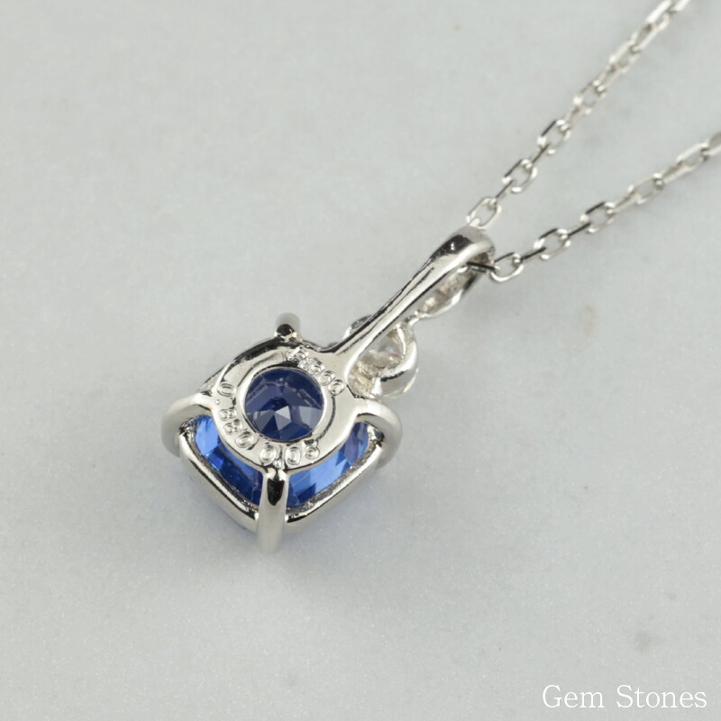  ブルーサファイア 　０．８８ct 　ダイヤモンド　ネックレス 　ペンダント プラチナネックレス Pt900　ネックレス レディース 一粒ネックレス  誕生石 シンプル Drops