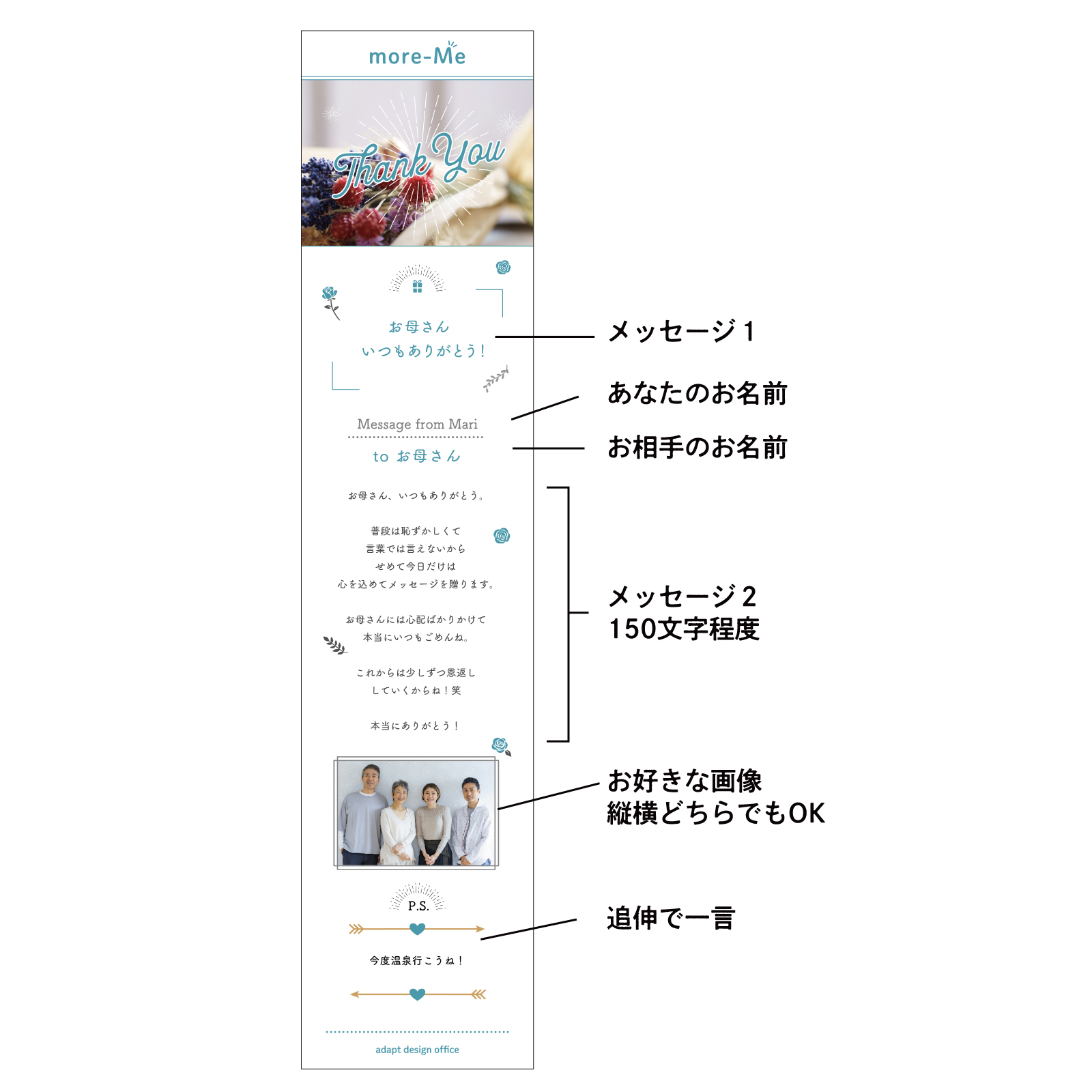 more me for message スマホをかざすと想いが溢れるデジタルメッセージ 【フローラル】メッセージギフト  誕生日 記念日 プレゼント【送料無料】