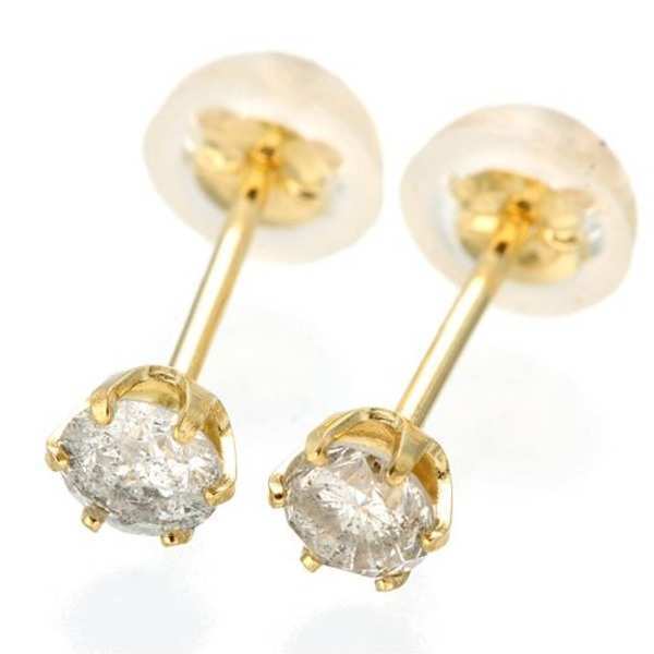 ダイヤモンドピアス 0.3ct K18 イエローゴールド レディース 18金 18K 一粒 シンプル ジュエリー アクセサリー 天然石 誕生石 ギフト プレゼント