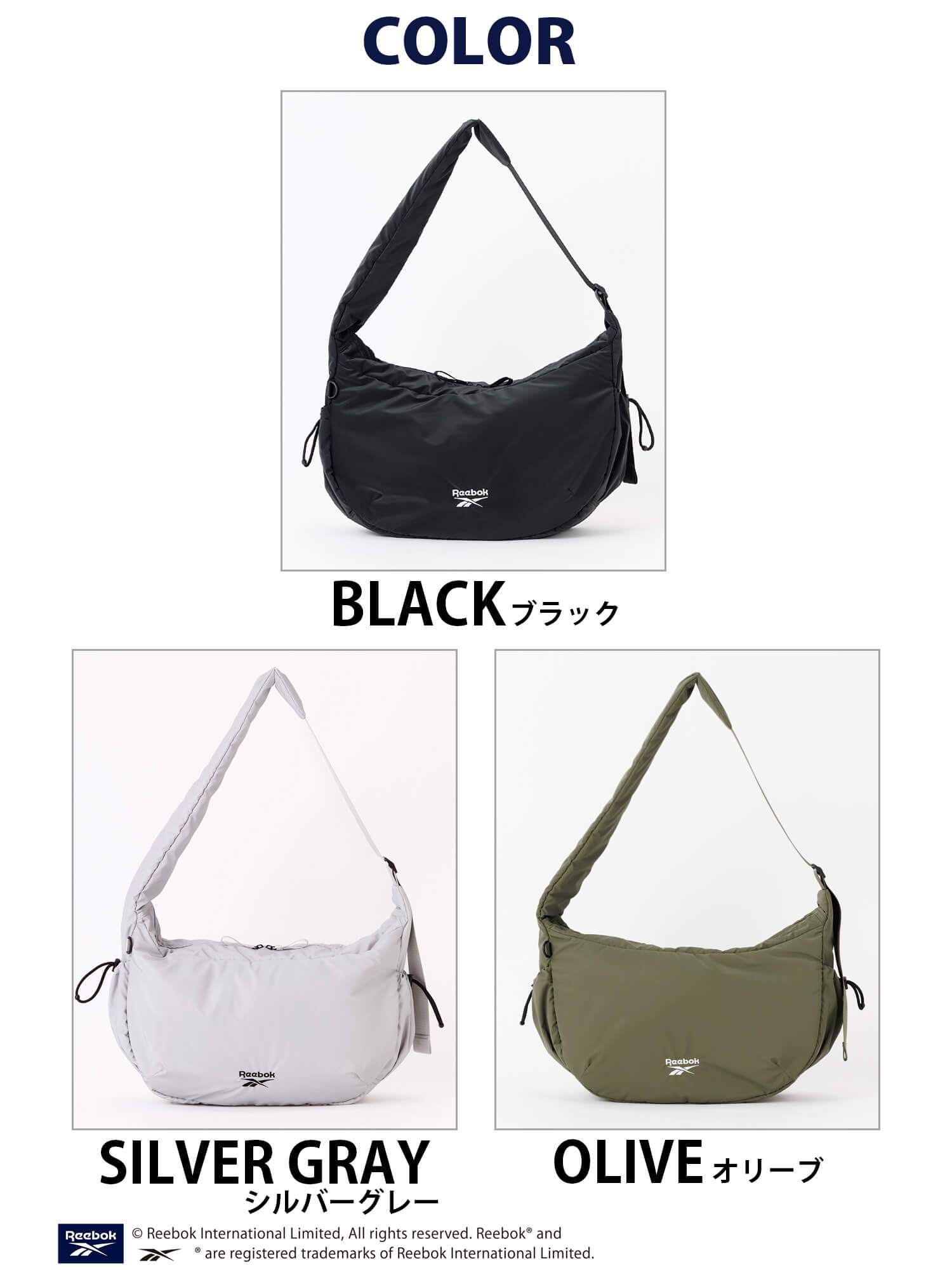 Reebok リーボック ワンショルダーバッグ レディース メンズ 軽量 大容量 約17L 通学 通勤 旅行 メッセンジャーバッグ ワンポイントロゴ ブランド 肩掛け 斜め掛け おしゃれ スポーティー シンプル 男女兼用 ユニセックス 黒 2026
