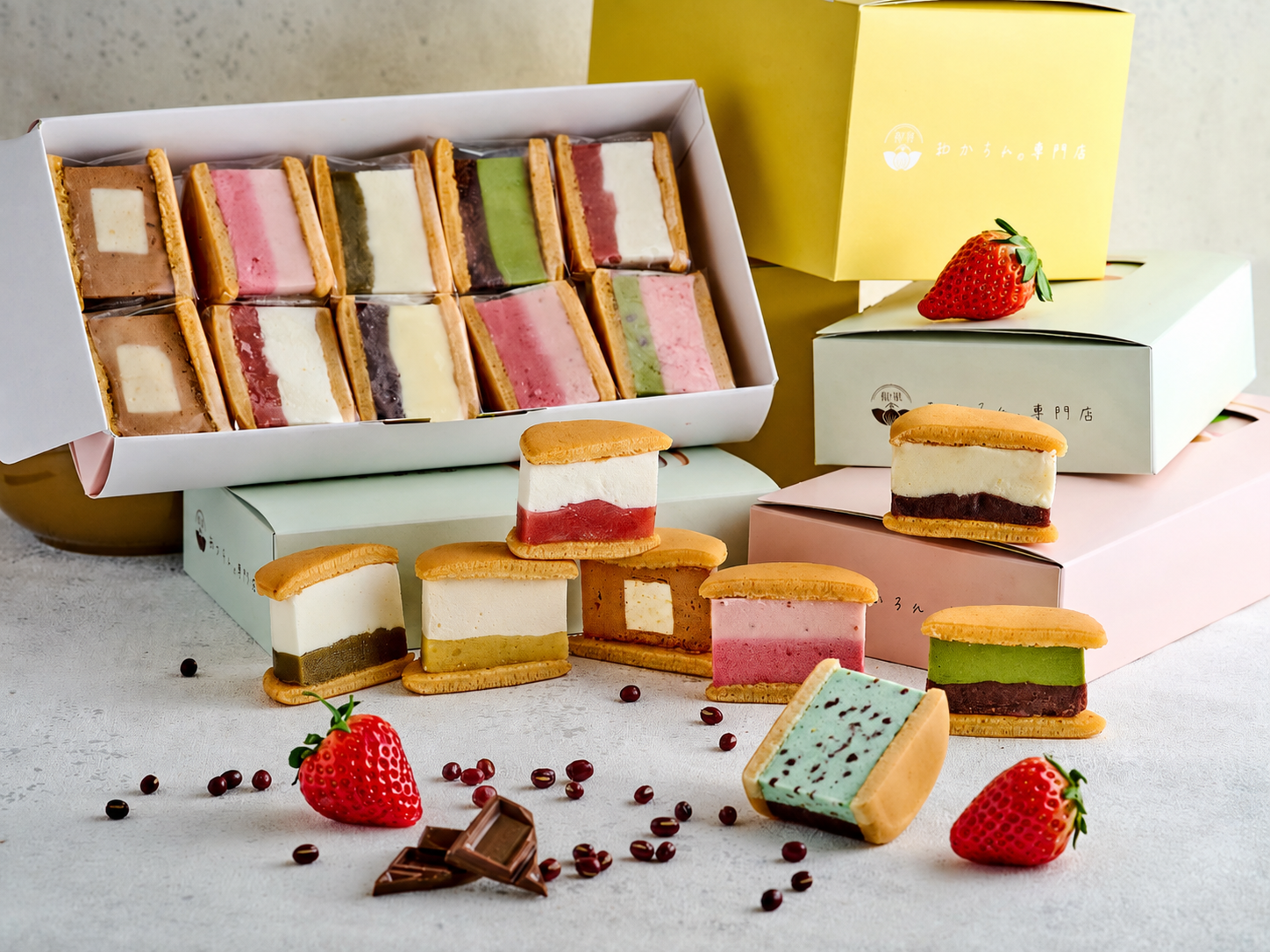 新作！チョコミント入り♪ひんやり、あいす和かろん。～しゃりっと食感～4種、12個入り～夏ギフト2026