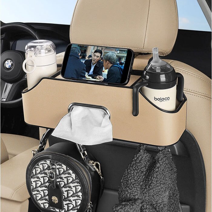 車用ティッシュカバー 通販 シートバックポケット 車載収納ボックス ドリンクホルダー後部座席 多機能カーポケット 小物収納 整理整頓 ヘッドレスト取付 小物入れ ボトルホルダー 車載ティッシュホルダー 後部座席 カーアクセサリー 便利グッズ 多機能 車内