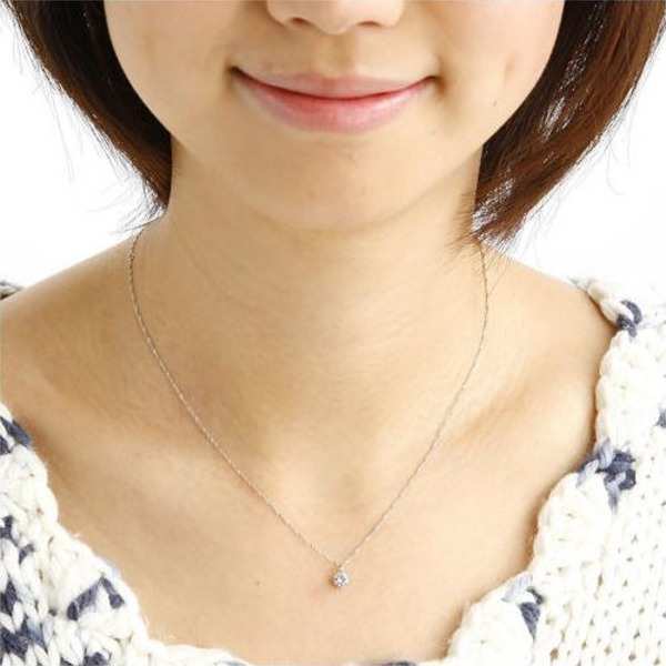 ネックレス レディース ダイヤモンド 0.2ct プラチナ ペンダント ダイヤ 一粒 シンプル ジュエリー アクセサリー 女性 妻 彼女 誕生日 記念日 クリスマス ギフト プレゼント 贈り物