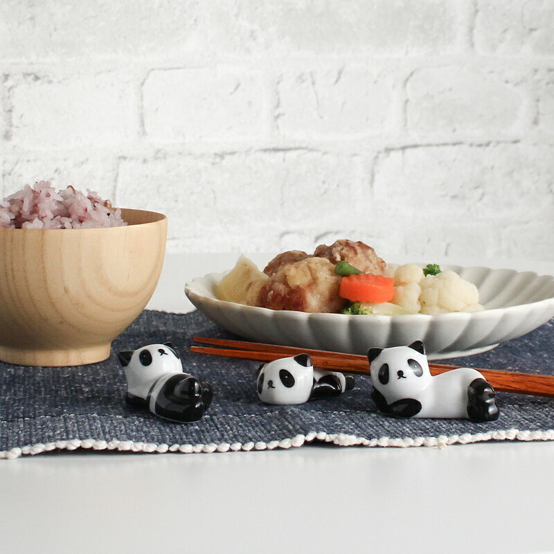 箸置き おしゃれ 業務用 かわいい ユニーク カトラリーレスト 箸 置き ロング 陶器 はしおき はし置き キッチン雑貨 箸置 箸休め キッチン雑貨 シンプル パンダ ぱんだ アニマル どうぶつ