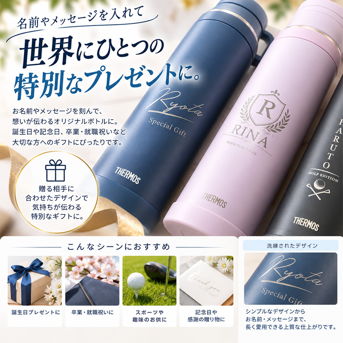 名入れ 真空断熱ケータイマグ 1L