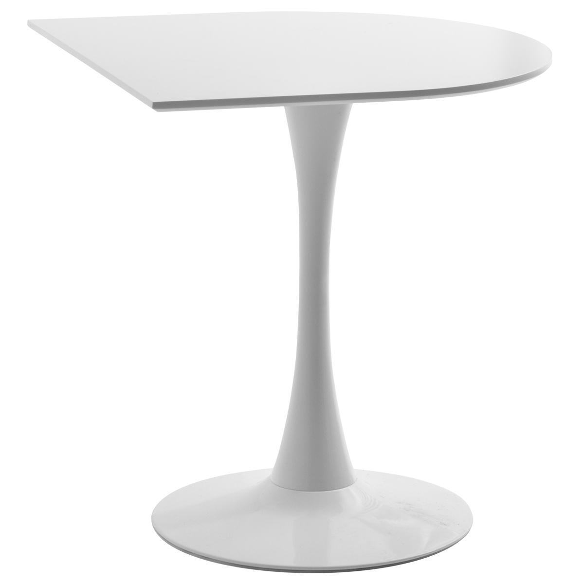 ハーフラウンドテーブル　70cm【ホワイト】 W700×D700×H730mm チューリップコーヒーテーブル Tulip Coffee Table カフェテーブル チューリップテーブル ラウンドテーブル ダイニングテーブル