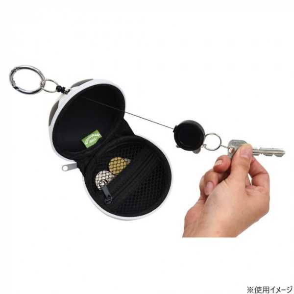 キーケース コインケース サッカーボール型 小銭入れ キーホルダー リール付き カラビナ付き 雑貨 サッカー フットボール スポーツ プレゼント ギフト セトクラフト