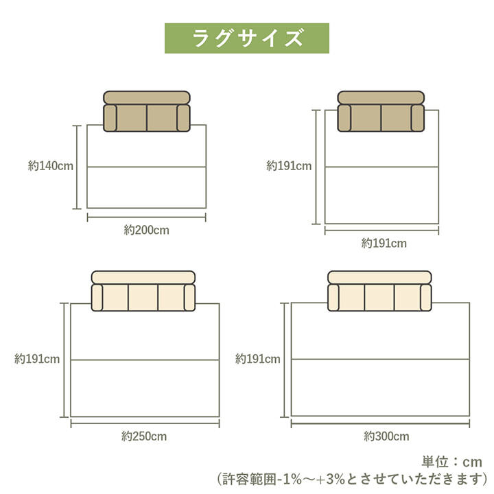 夏ラグ 夏用カーペット ラグ 正方形 い草 日本製 国産 自然素材 滑り止め加工 ナチュラル 市松柄 オールシーズン 消臭 シンプル 約2畳 約191×191cm ホットカーペット対応 床暖房対応