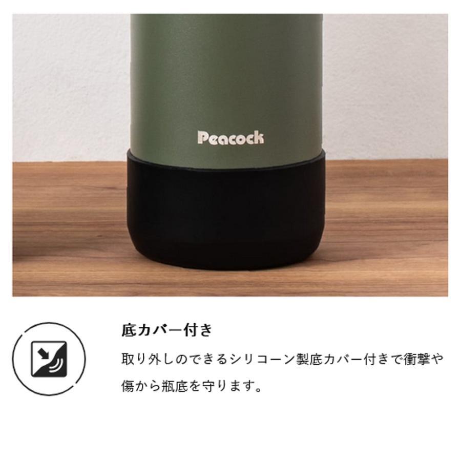 【ラッピング無料】ピーコック AJL-R100 ステンレスボトル 1000ml 炭酸 スポーツドリンク対応 保冷専用 ハンドル付き カーキ ベージュ ギフト 熱中症対策グッズ 水筒 部活 キャンプ アウトドア用 入学祝い