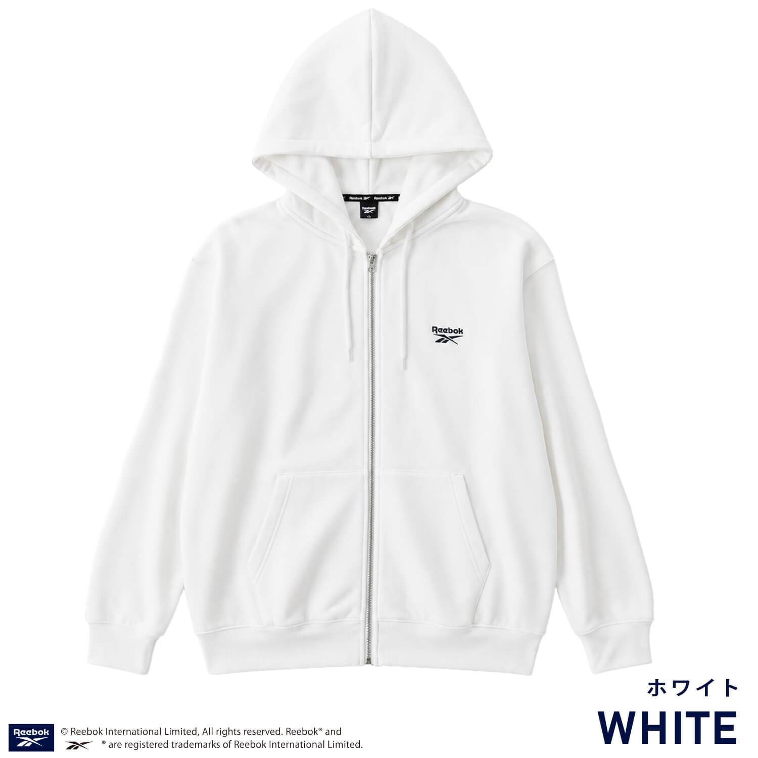 Reebok リーボック ジップパーカー メンズ レディース rm-6105 スウェットパーカー フルジップ 長袖 フーディー 裏起毛 暖かい ロゴ 刺繍 ビッグシルエット オーバーサイズ 羽織り スポーティ カジュアル M L LL 2026FW Karlas 別注