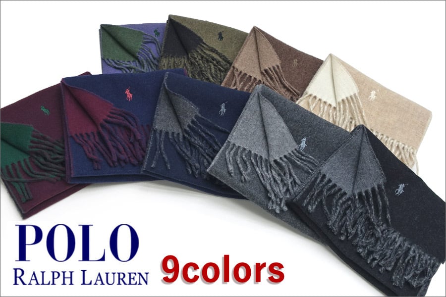 POLO RALPH LAUREN ポロ ラルフローレン リバーシブル マフラー 【26AW】 PC0455  レディース メンズ ブランド　マフラー/ストール/ブランドマフラー/ウール/ワンポイント/クリスマス/お誕生日/プレゼント/ギフト　送料無料【ラッピング無料】
