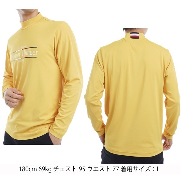 トミーヒルフィガー ゴルフ メンズ フロントロゴ 長袖モックネックシャツ TOMMY HILFIGER GOLF THMA465 秋冬モデル お誕生日祝い お祝い 記念品 お父さん 父の日 彼氏 男性 30代 40代 50代 60代  還暦祝い 敬老の日 人気プレゼント プレゼント