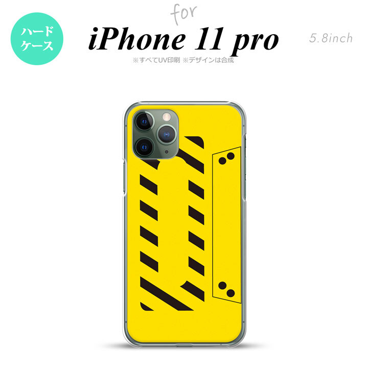 iPhone11Pro iPhone11 Pro スマホケース ハードケース カセットテープ 黄 メンズ レディース nk-i11p-190