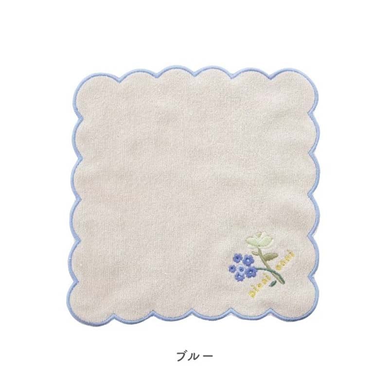 ハンカチ タオルハンカチ レディース 刺繍 綿100％ 北欧風 ふわふわ ミニタオル ハンドタオル ギフト 花刺繍 花柄 大人 子供 贈り物 女性 タオル プチギフト おしゃれ かわいい 個別包装 フリル 大人女子 人気 ウェディング プレゼント スカラップ