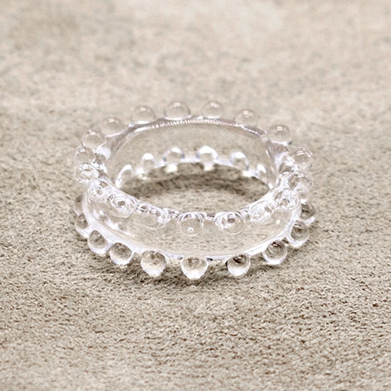 正規販売【HARIO】ハリオ 指輪 リング ミルククラウン HAW-M-003R 12-13号 ガラス 耐熱ガラス 女性 レディース おしゃれ 上品 母の日 カジュアル フォーマル 誕生日 アクセサリー ジュエリー