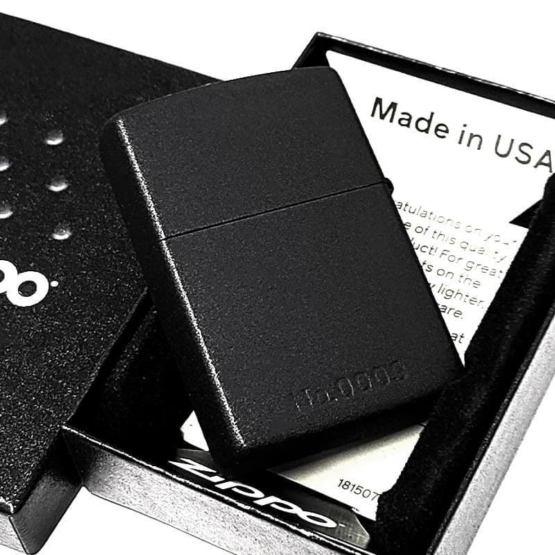 ZIPPO ライター Deep Black 1955 Edition ジッポ ビンテージロゴ 限定シリアルナンバー入り コレクターズモデル 黒 おしゃれ マットブラック シンプル ギフト 彫刻 メンズ プレゼント