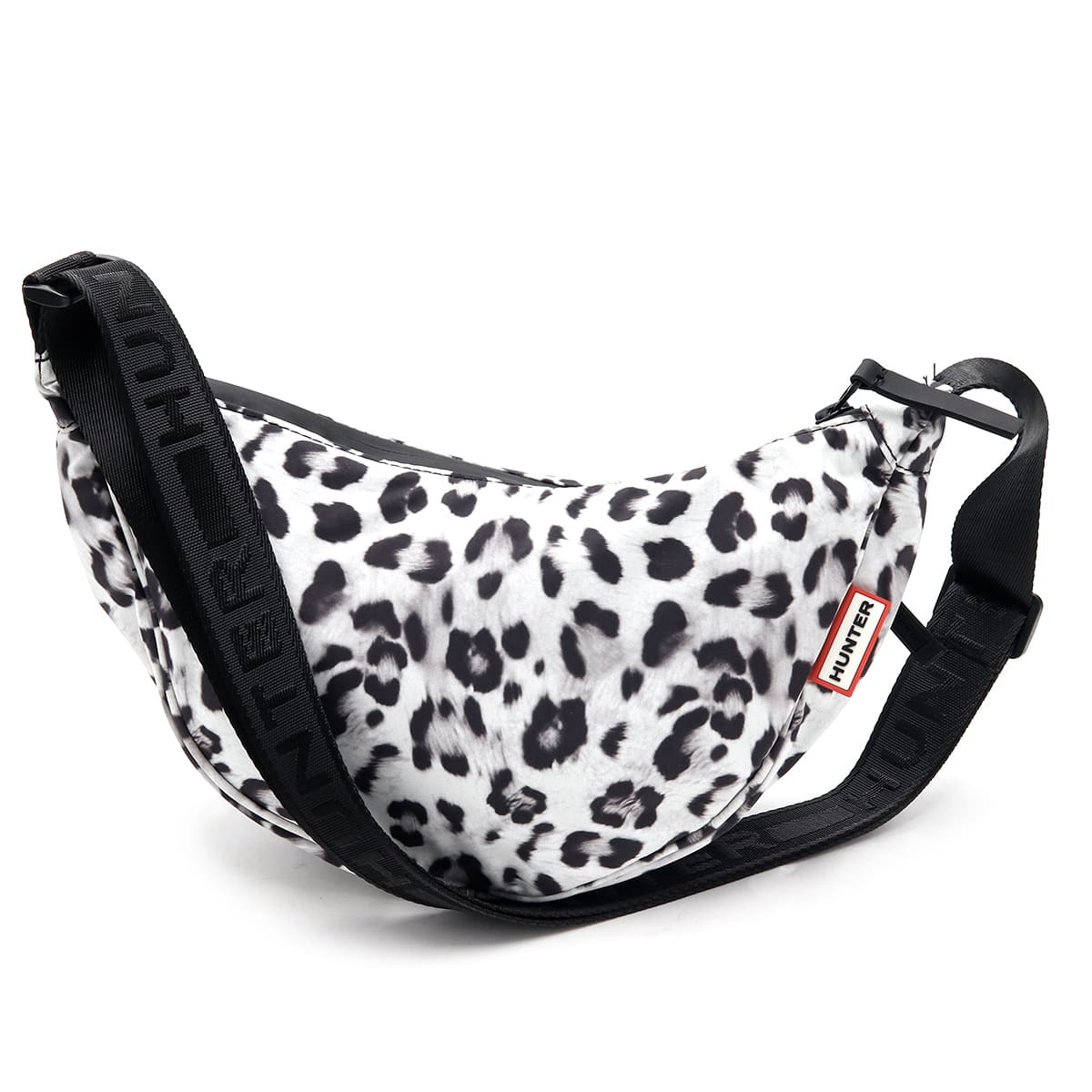 HUNTER ハンター ORIGINAL WOMENS SNOW LEOPARD SLING BAG ショルダーバッグ レディース スリングバッグ クロスボディバッグ 斜めがけ ヒョウ柄 レオパード スノーレオパード グレー ブラック HXRU0020262LD