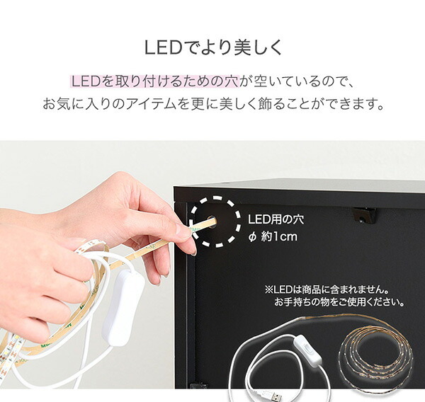 推し活 棚 推し活収納 コレクションキューブラック 浅型タイプ QCLR-S14--BK ブラック 浅型 ホームテイスト コレクション キューブラック アイドル フィギュア アクスタ トレカ ガラス扉 展示 キューブ 新生活