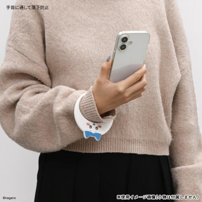 ちいかわ マルチリングプラス シリコンブレスレット ハチワレ CK-109B スマホストラップ 落下防止 リングホルダー カラビナ ストラップホルダー キャラクター グッズ 雑貨