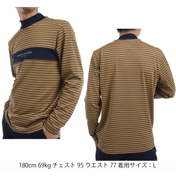 トミーヒルフィガー ゴルフ メンズ エッセンシャル 長袖モックネックシャツ TOMMY HILFIGER GOLF THMA454 秋冬モデル お誕生日祝い お祝い 記念品 お父さん 父の日 彼氏 男性 30代 40代 50代 60代  還暦祝い 敬老の日 人気プレゼント プレゼント