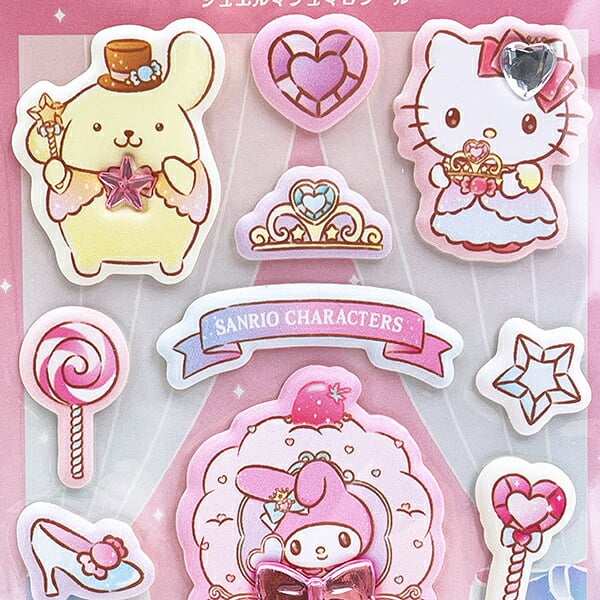 サンリオキャラクターズ ジュエルマシュマロシール 集合 (スパークルジュエル) 文具 Sanrio