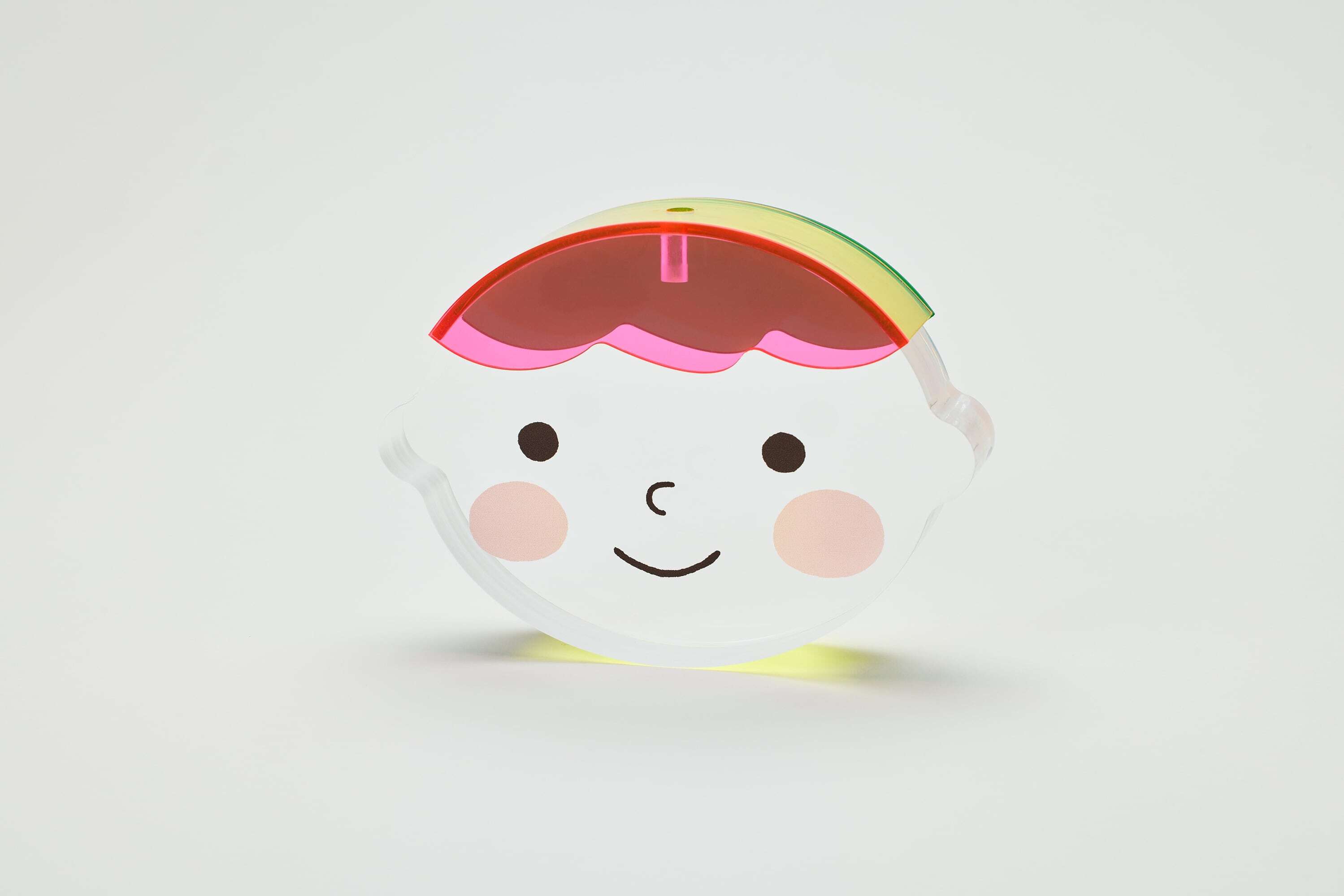 アクリルkittoko【B】(green × yellow × pink) ファーストヘア ファーストカット 出産祝い お誕生日 ギフト プレゼント