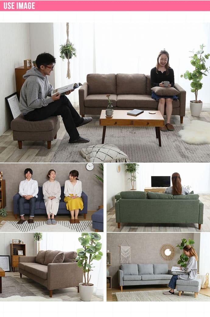 ソファ 座椅子 カウチ ー 3人掛け コーナー l字 ヘッドレスト クッション ロータイプ おしゃれ ロー ポケットコイル ファブリック リビング