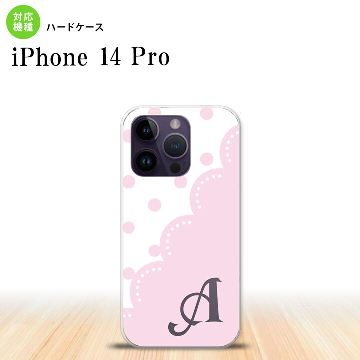 iPhone14 Pro iPhone14 Pro スマホケース 背面ケース ハードケース ドット レース A ピンク +アルファベット 2022年 9月発売 nk-i14p-346i