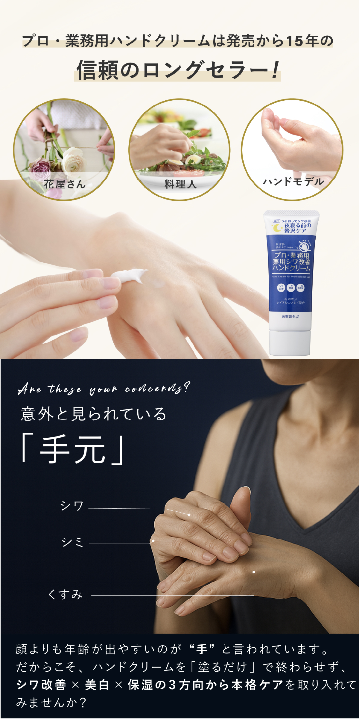 ハンドクリーム ヤーマン プロ・業務用 薬用シワ改善ハンドクリーム 50g 2個セット 医薬部外品 ナイアシンアミド シワ改善 美白 手荒れ予防 高保湿 保湿 手のシワ 乾燥対策 シミ ソバカス メラニン セラミド ヒアルロン酸 夜用 ハンドケア ラベンダー 女性 母 妻 誕生日 母の日 プレゼント ギフト
