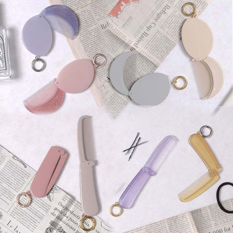 新作入荷 ヘアコーム ヘアブラシ ブラシ 折りたたみ コーム 櫛 クシ 静電気除去グッズ 静電気 帯電 静電気グッズ 髪 髪型 広がり 折りたためる コンパクト 薄い 美髪コーム メンズ レディース 美容 ヘアケア さらさら マッサージ 男性 女性 贈り物 お配りギフト
