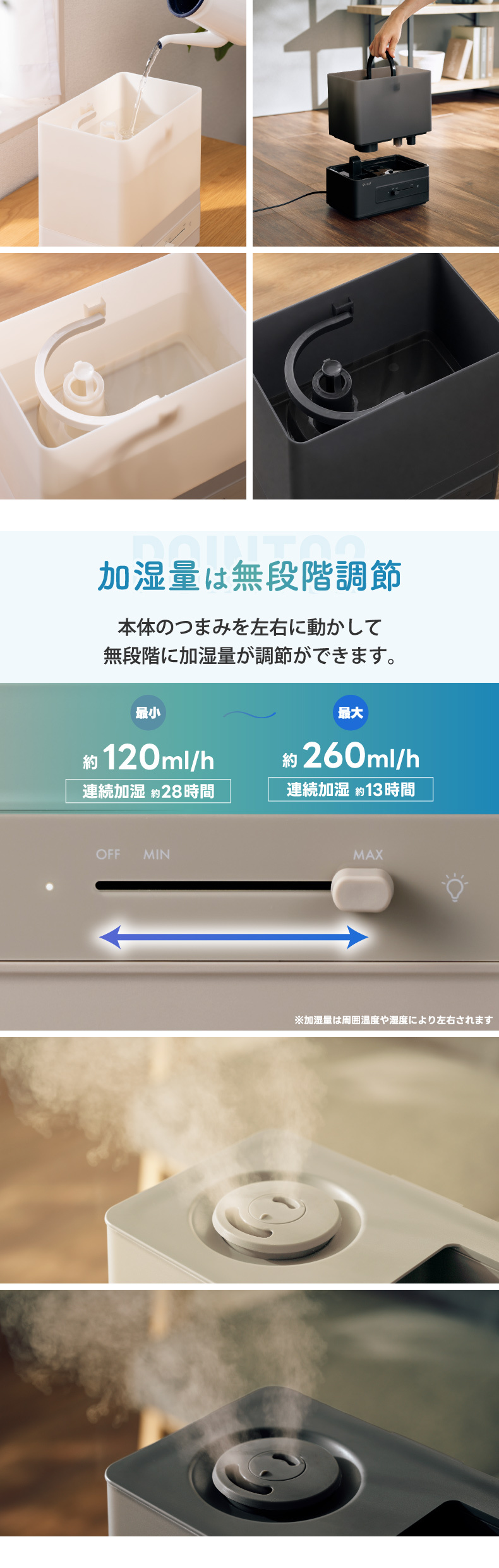 上部給水式 超音波加湿器 エルモイスト 4L 加湿器 おしゃれ 【選べる特典付】 QUADS 最大7畳 超音波式 LEDライト 可愛い 大容量 アロマ対応 上部給水 上から給水 うるおい 加湿 乾燥対策 インテリア リビング オフィス 寝室 冬家電 かわいい シンプル ナチュラル 新生活