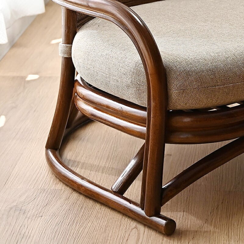 座椅子 あぐら ラタンチェア ローチェア rattan 椅子 リラックス フロアチェア ラウンジチェア パーソナルチェア イージーチェア ベージュ ナチュラル インテリア 和風 日本 畳 ひとり暮らし リビングチェア 北欧 おしゃれ 洋室 和室 ギフト