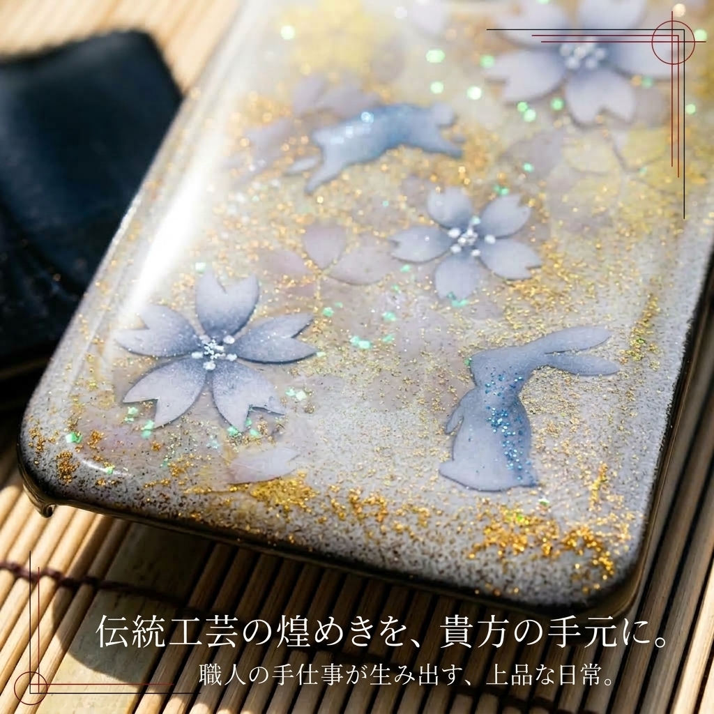 【全機種対応】スマホケース『美』名入れ 送料無料 和柄 和風 桜 職人 伝統工芸 ハンドメイド ハードケース 手帳型 iPhone 17 Xperia AQUOS Android 各機種対応
