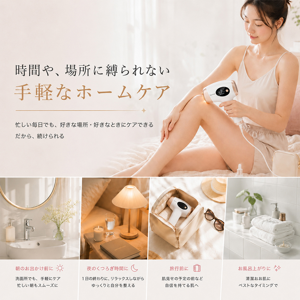 【無料ラッピング＆送料無料】脱毛器 光美容器 新型ムダ毛処理 サーリシ VIO対応 フラッシュ 脱毛 美顔器 メンズ 家庭用 顔 足 女性 手 全身用 SAJM30WHW