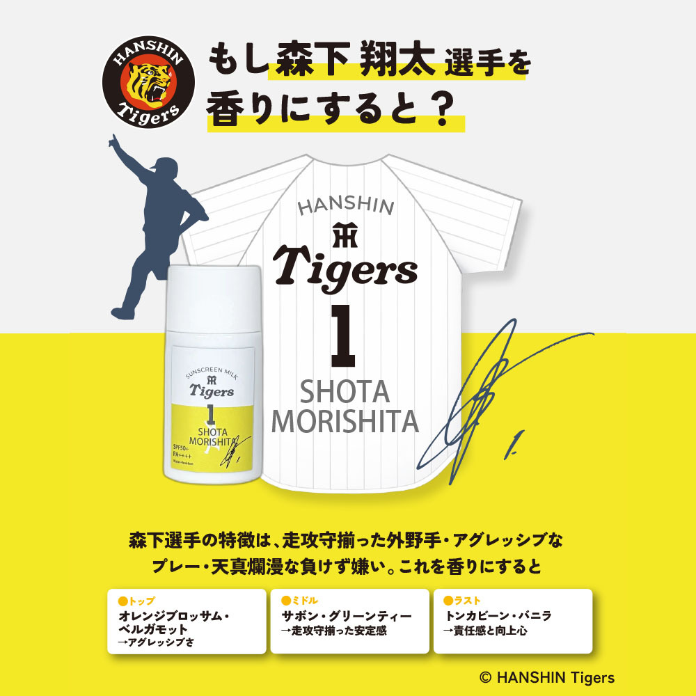 阪神タイガース サンスクリーンミルク ＃1 森下翔太 選手