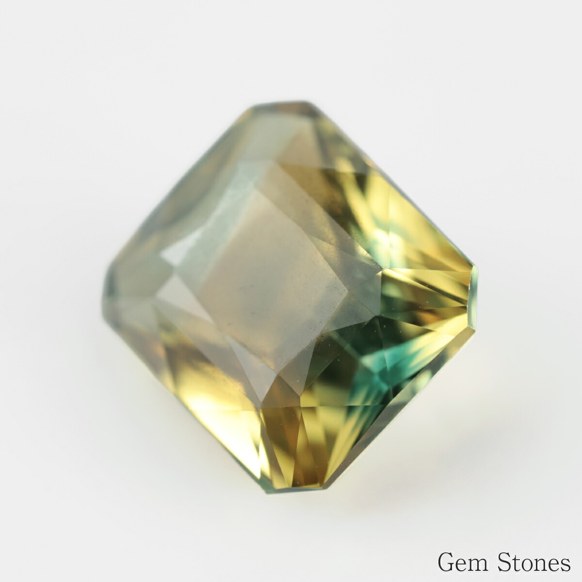 非加熱 バイカラーサファイア 3.60ct ルース 宝石 裸石 大粒 グリーン イエロー バイカラー サファイア ジュエリー オリジナル 制作 コレクション 誕生石 9月 記念 お守り 誕生日 プレゼント
