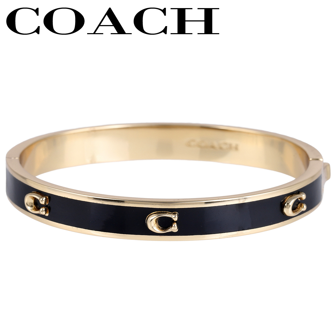 コーチ バングル エナメル ブレスレット ゴールド シグネチャー 女性 レディース COACH 選べる2カラー 【422719GLD001 422719GLD100】 ジュエリー アクセサリー 【ラッピング無料 誕生日 お祝い プレゼント ギフト 贈り物】