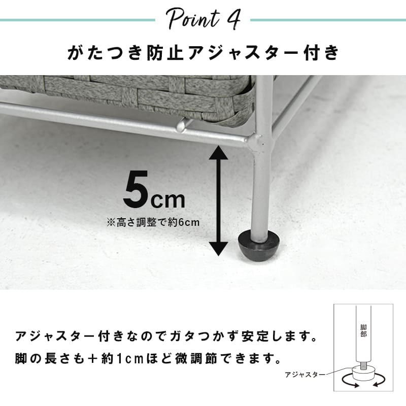 収納家具 ラック ランドリー 5段 幅20.5cm カゴ 洗濯かご 4個つき 洗濯機 収納 おしゃれ スリム 縦型 洗濯機収納 ランドリー収納 ホワイト グレー 収納棚 洗濯物 洗面所 脱衣所