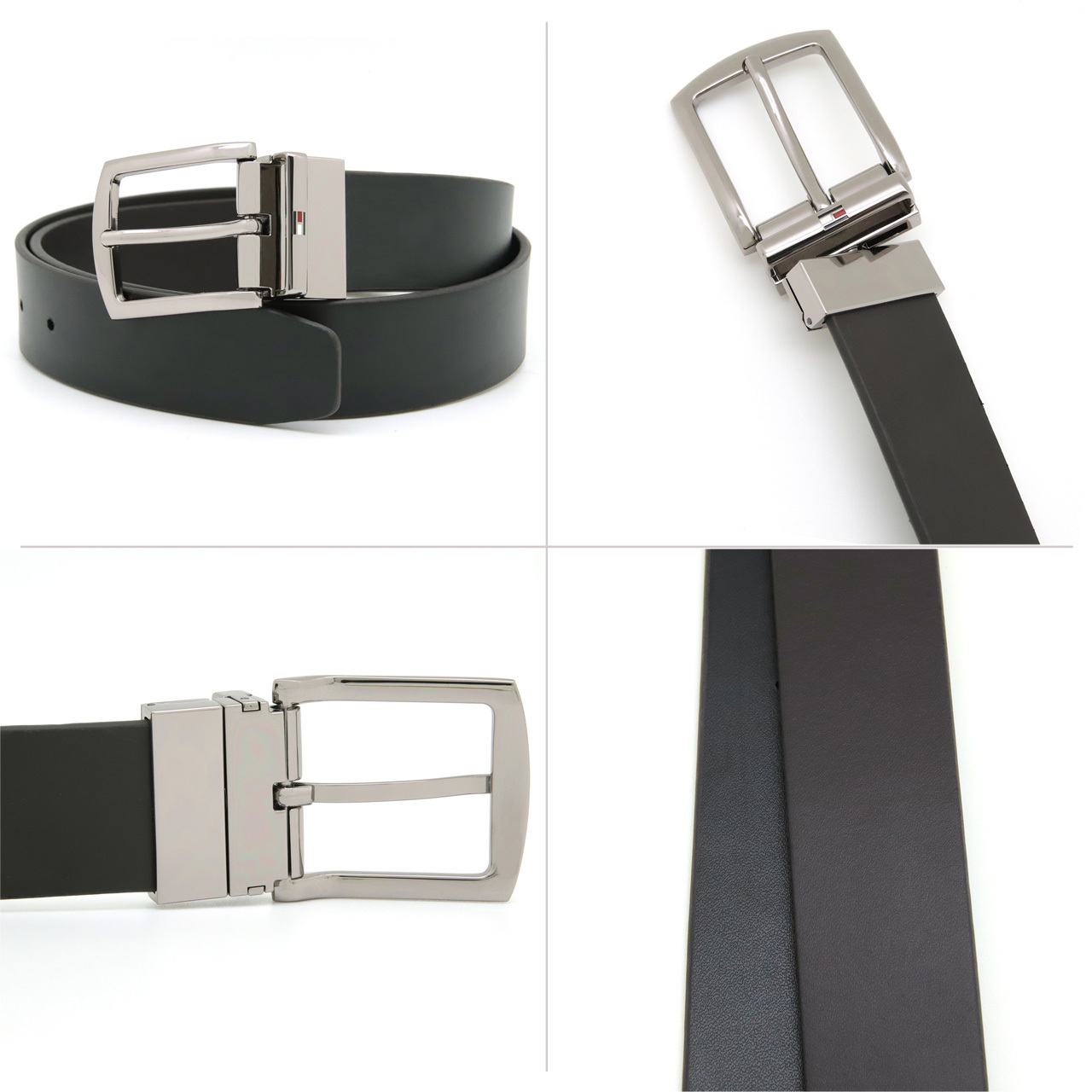 トミーヒルフィガー メンズベルト リバーシブル レザー 回転式バックル TOMMY HILFIGER ブランド ベルト メンズ ブラック ダークネイビー AM0AM13012 選べる2カラー 【ラッピング無料 誕生日 お祝い プレゼント ギフト 贈り物】 送料無料