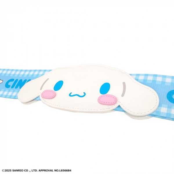 スーツケースベルト シナモロール サンリオ キャラクター ワンタッチ ベルト 旅行用品 トラベルグッズ 目印 盗難防止 ネームタグ付き 長さ調整可 修学旅行 海外旅行 国内旅行 キャリーケース用 サンリオ正規ライセンス品