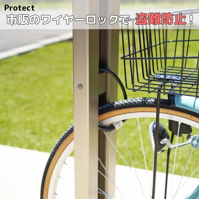 収納家具 ラック サイクルスタンド DIY 床付け 1台 かっこいい LED 自転車スタンド 屋外 ライト スタンド 自転車 サイクル 駐輪場 固定式 固定タイプ 盗難防止 （銀 銀色 シルバー） ギフト お祝い 模様替え 送料無料